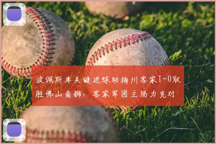 波佩斯库关键进球助梅州客家1-0取胜佛山南狮，客家军团主场力克对手全取三分