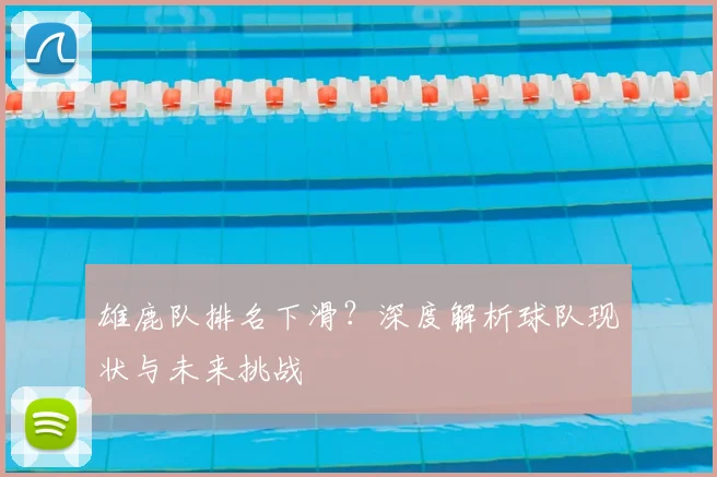 雄鹿队排名下滑？深度解析球队现状与未来挑战